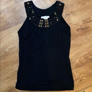 Women black tank top